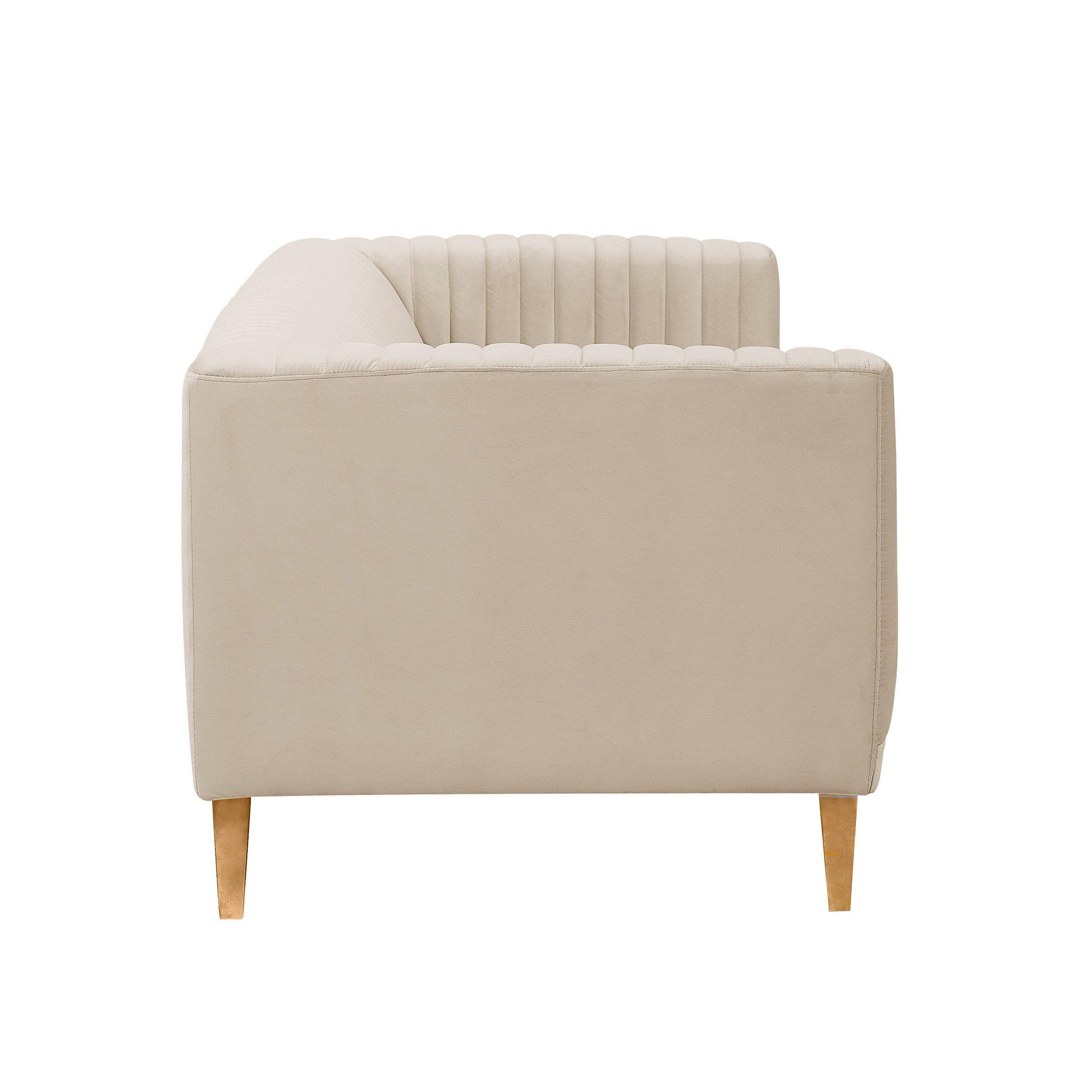 Voir la diapositive 6 : MAISON PAVANE Canapé 3 places en velours beige-gatsby