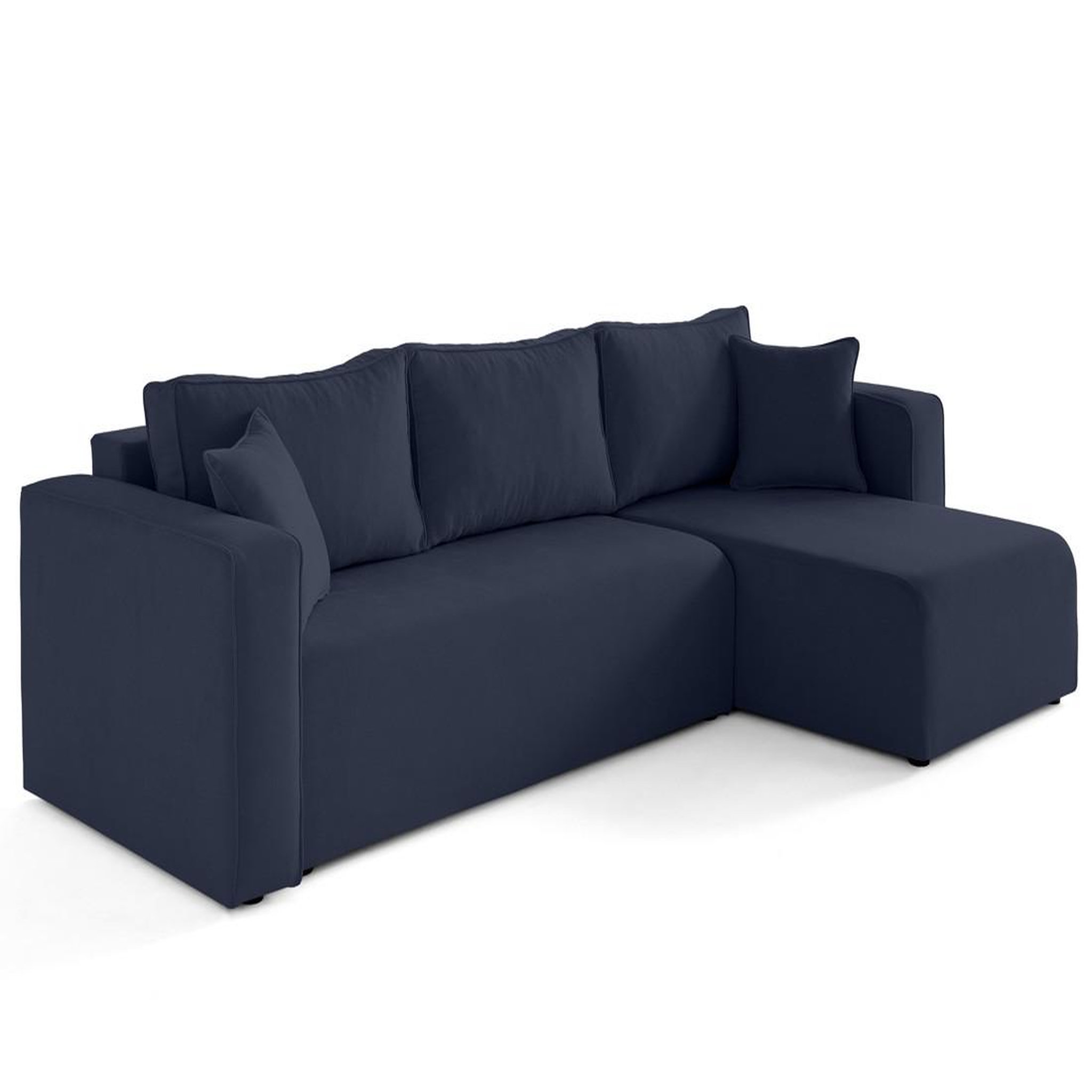 Voir la diapositive 3 : BEST MOBILIER Topaze - canapé d'angle déhoussable réversible 4 places en tissu