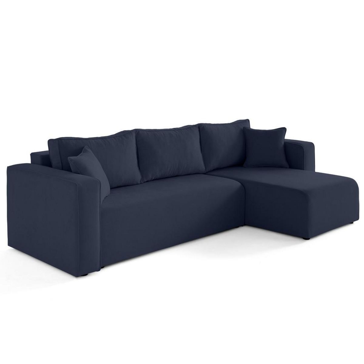 BEST MOBILIER Topaze - canapé d'angle déhoussable réversible 4 places en tissu