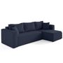 Voir la diapositive 3 : BEST MOBILIER Topaze - canapé d'angle déhoussable réversible 4 places en tissu