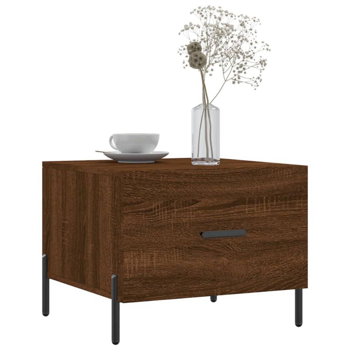 VIDAXL Table basse Chene marron 50x50x40 cm Bois d'ingenierie