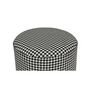 Voir la diapositive 4 : Paris Prix Pouf Rond Déco  Nona  44cm Noir & Blanc