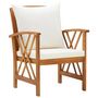 Voir la diapositive 2 : VIDAXL Chaises de jardin avec coussins lot de 2 Bois d'acacia massif