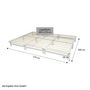 Voir la diapositive 2 : HomeStyle4U Lit familial palette 270x200 cm en bois massif Blanc