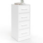 Voir la diapositive 1 : ID MARKET Meuble d'appoint 4 tiroirs UPPAH 30 cm chiffonnier, meuble de rangement bois blanc