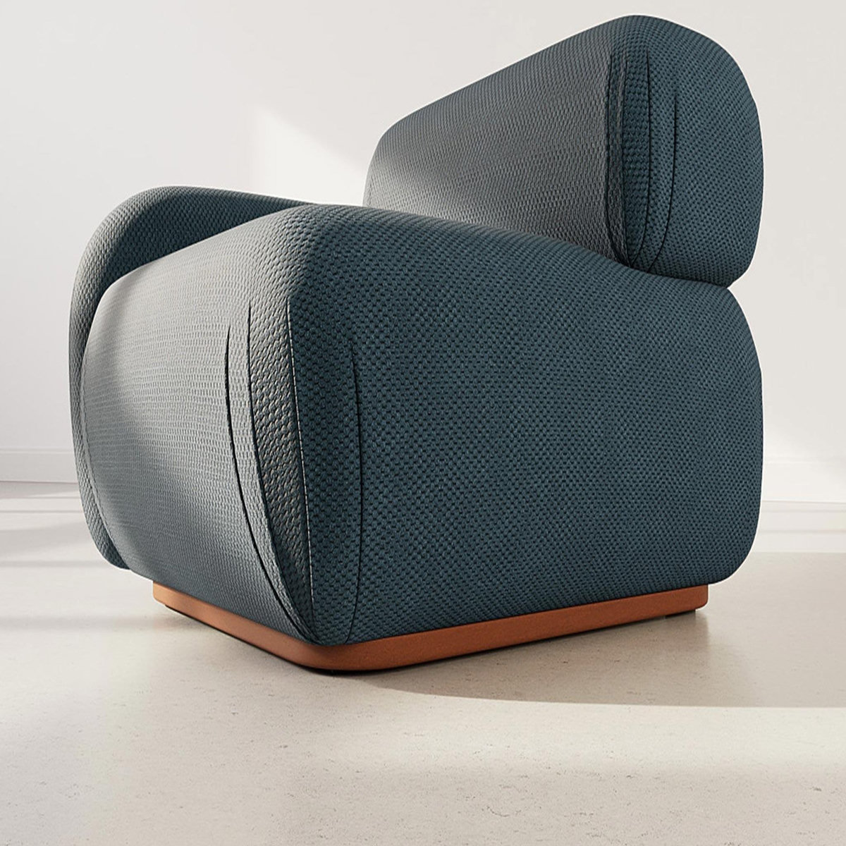 LISA DESIGN Penelope - module d'assise gauche en velours texturé