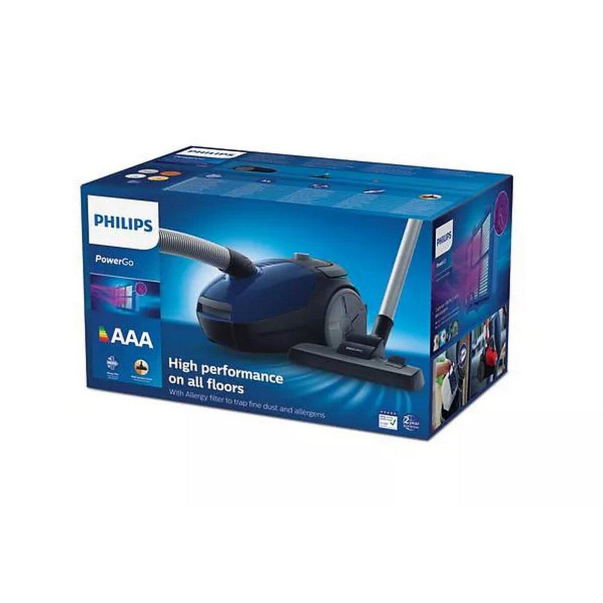 Philips Aspirateur traîneau 900w 77db powergo bleu - FC8240/09