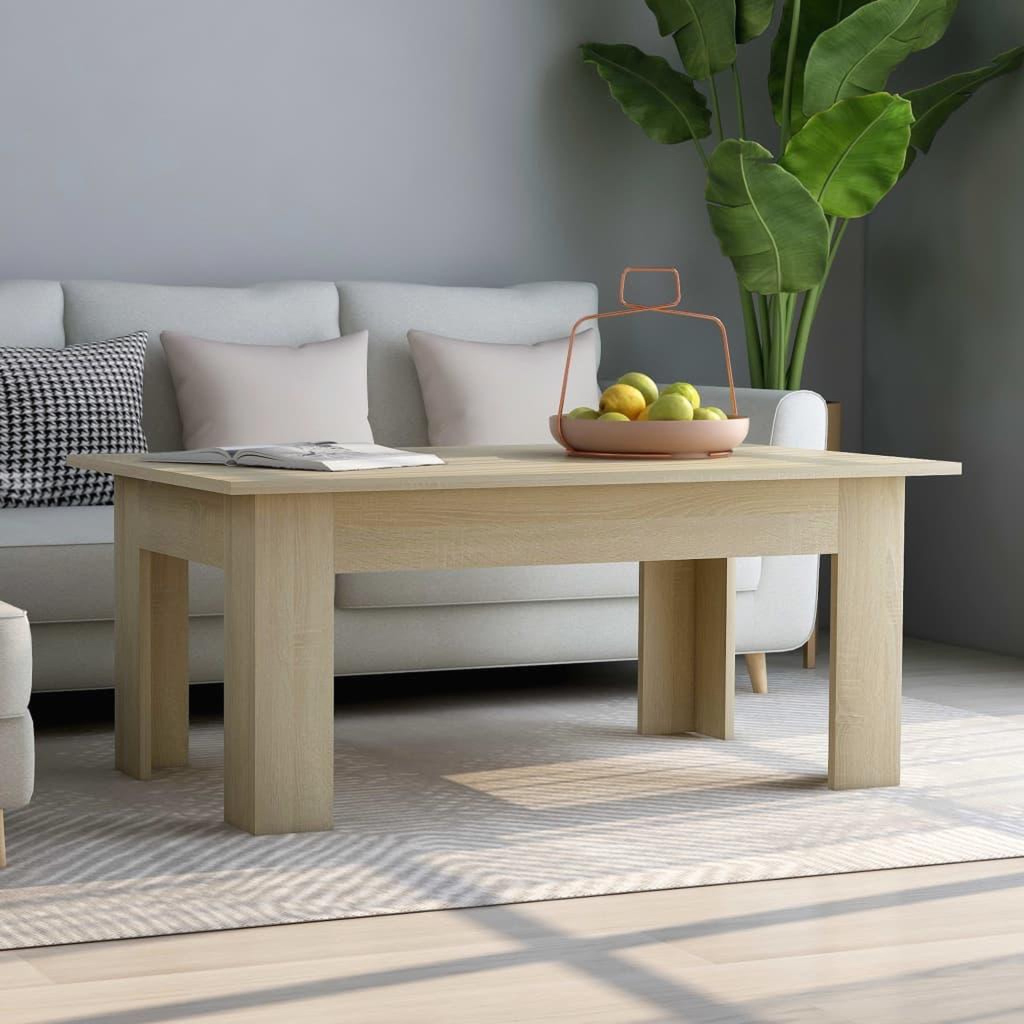 VIDAXL Table basse Chene sonoma 100x60x42 cm Bois d'ingenierie