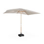 Voir la diapositive 1 : SWEEEK Parasol droit sable rectangulaire 2x3m. mât central imitation bois en aluminium orientable et manivelle d'ouverture