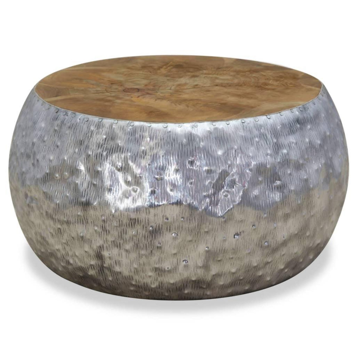 VIDAXL Table basse Aluminium Teck 60x60x30 cm