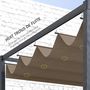 Voir la diapositive 6 : OUTSUNNY Toile de rechange pour pergola rétractable 3 x 2,15 m polyester haute densité 180 g/m² anti-UV30+ taupe
