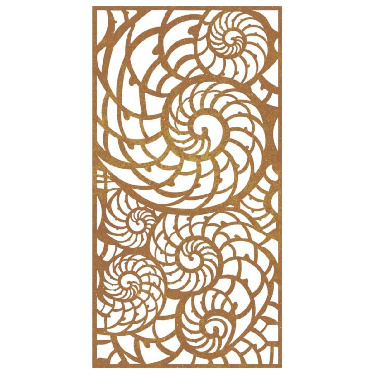 VIDAXL Decoration murale de jardin 105x55 cm acier corten design coque