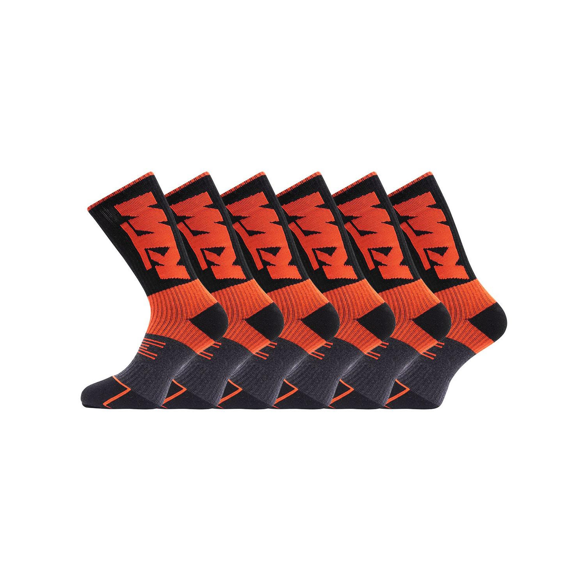 KTM Lot de 6 paires de tennis homme. Coloris disponibles : Noir
