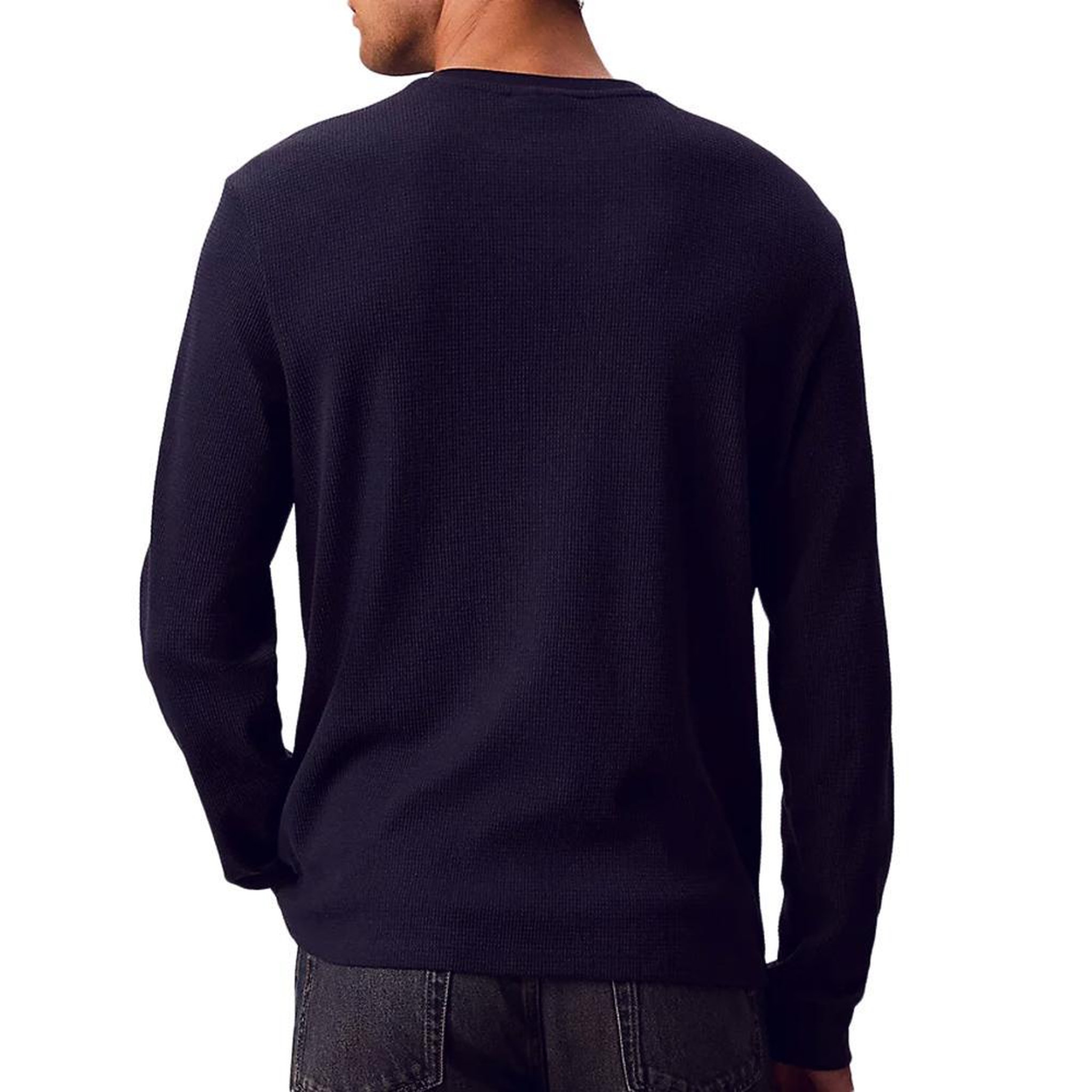 Voir la diapositive 2 : CALVIN KLEIN JEANS Sweat Marine Homme Calvin Klein Jeans Waffle Badges