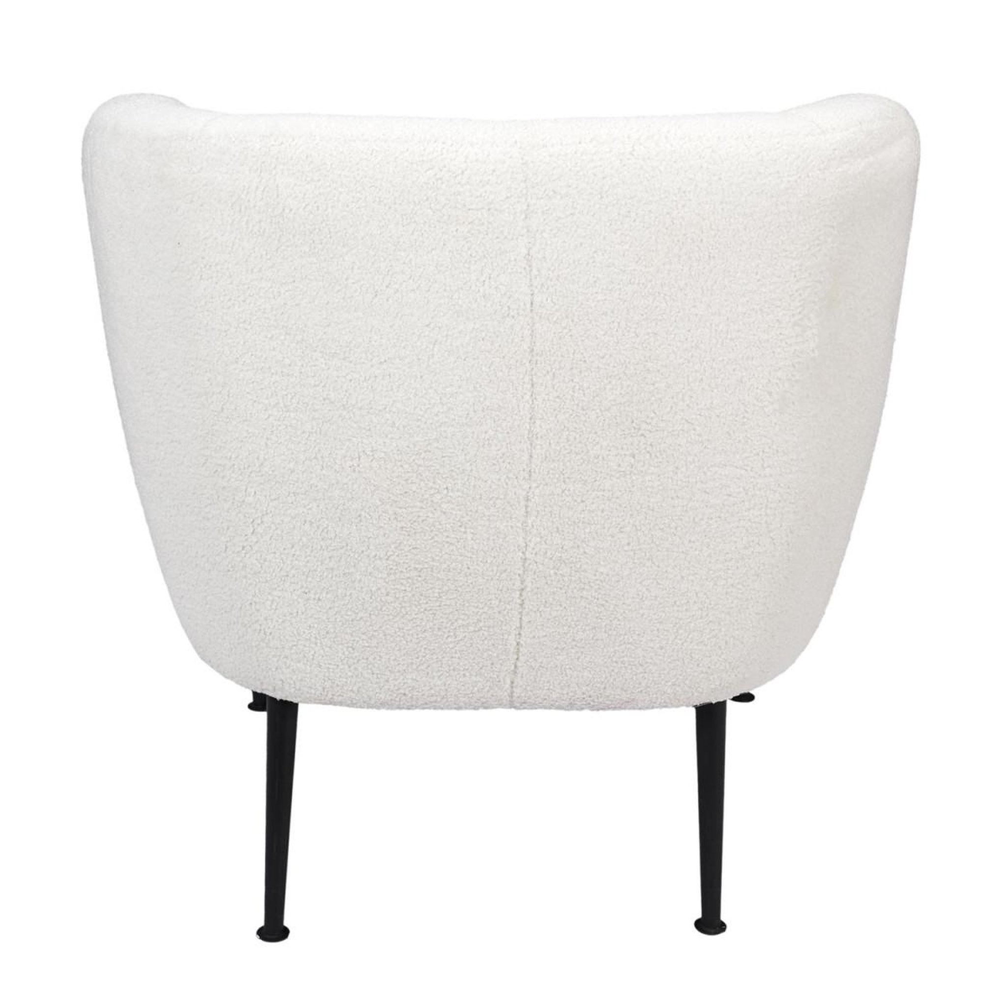 Voir la diapositive 3 : The Home Deco Factory Fauteuil bouclette  kiera  76cm blanc