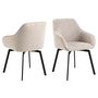 Voir la diapositive 2 : LISA DESIGN Juno - lot de 2 chaises pivotantes - pieds en acier - en tissu