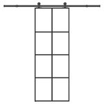 VIDAXL Porte coulissante avec kit de quincaillerie 76x205 cm Verre ESG