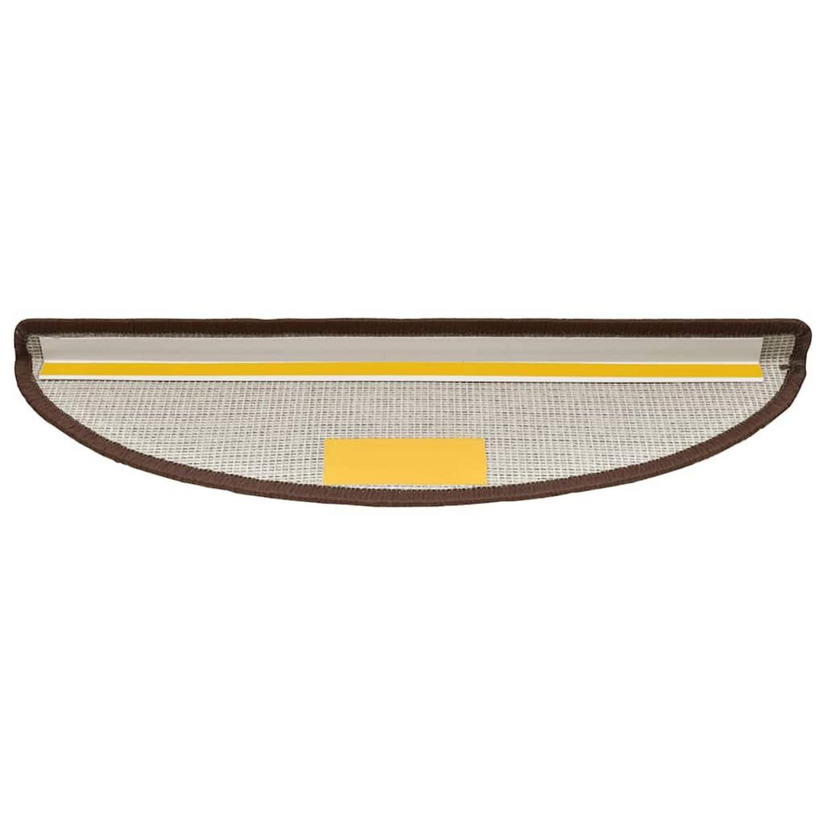 VIDAXL Tapis d'escalier 20 pcs marron cafe 56x17x3 cm