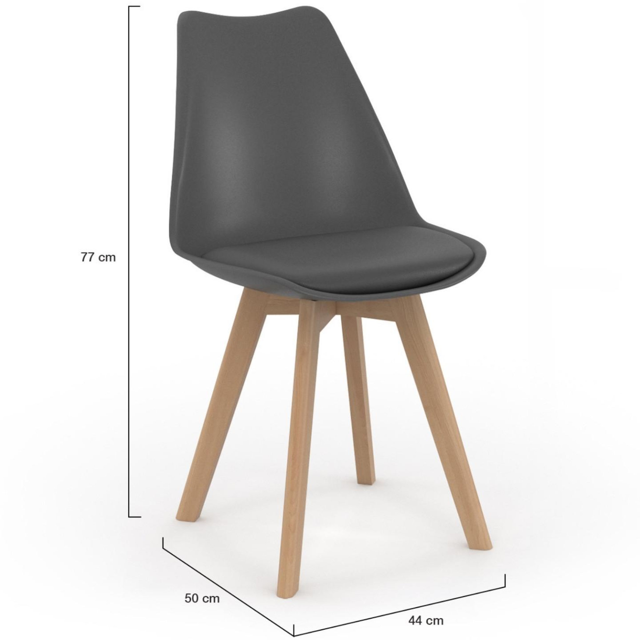 Voir la diapositive 5 : ID MARKET Lot de 8 chaises scandinaves sara mix color gris foncé x2, terracotta x3, beige x3