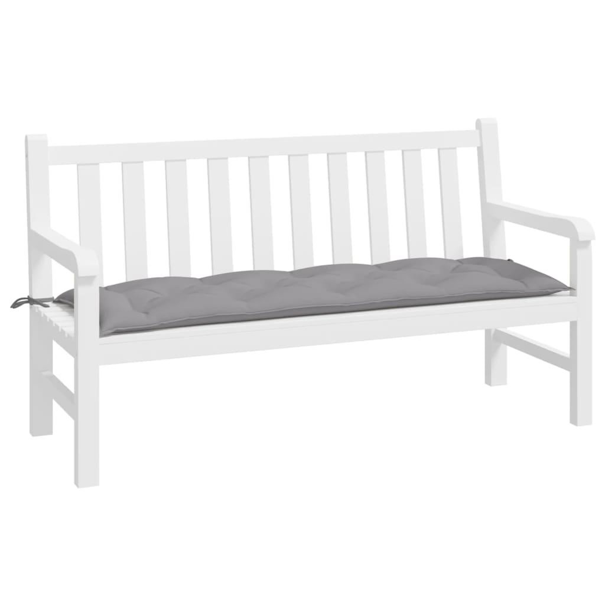Voir la diapositive 3 : VIDAXL Coussin de banc de jardin gris 150x50x7 cm tissu oxford