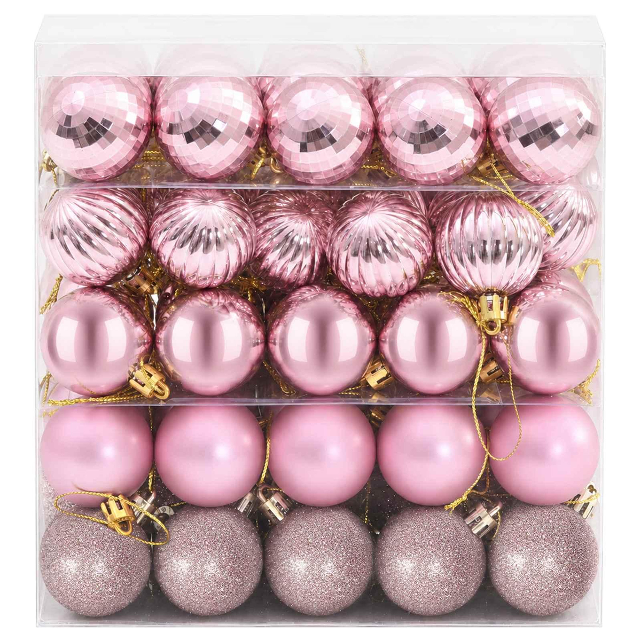 Voir la diapositive 4 : VIDAXL Ensemble de boules de Noël 100 pc Rose 4 cm Polystyrene
