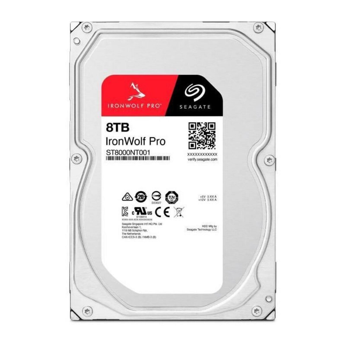Seagate SEAGATE - IRONWOLF PRO - Disque dur interne - 8To - SATA 6 Gbits/s - 7200RPM (ST8000NT001)