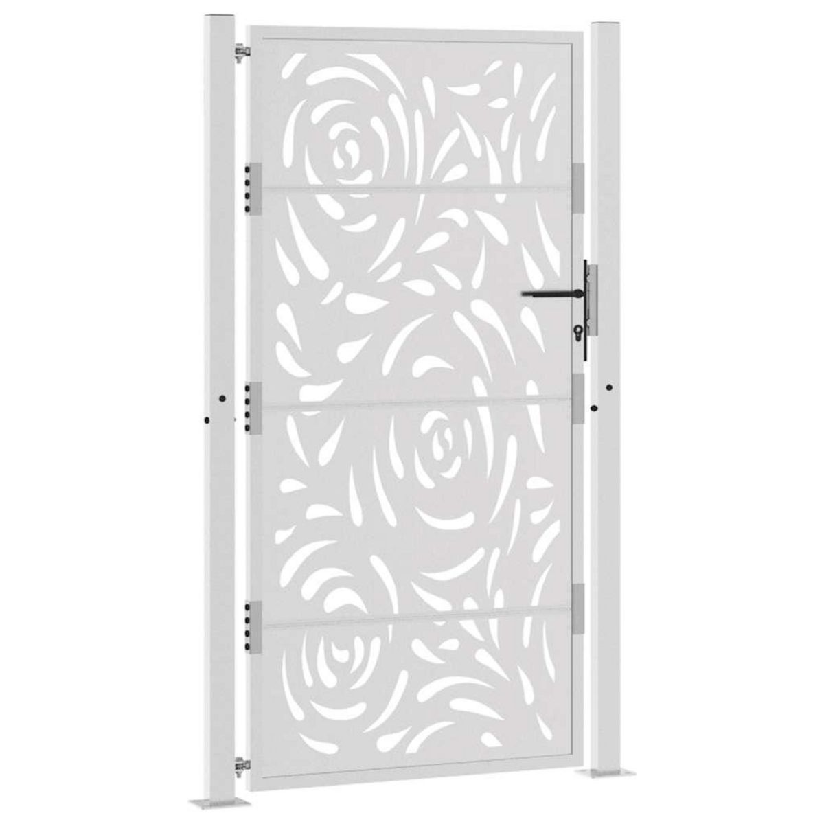 VIDAXL Porte de jardin acier resistant aux intemperies design flamme