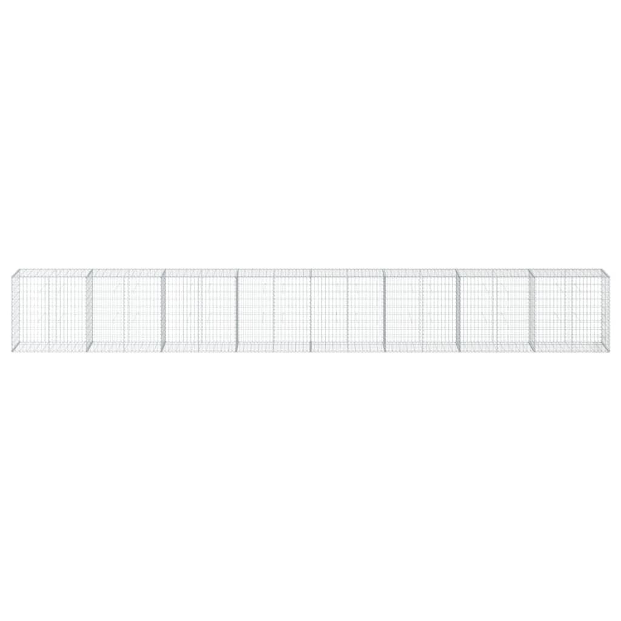 Voir la diapositive 3 : VIDAXL Panier gabion avec couvercle 800x50x100 cm fer galvanise