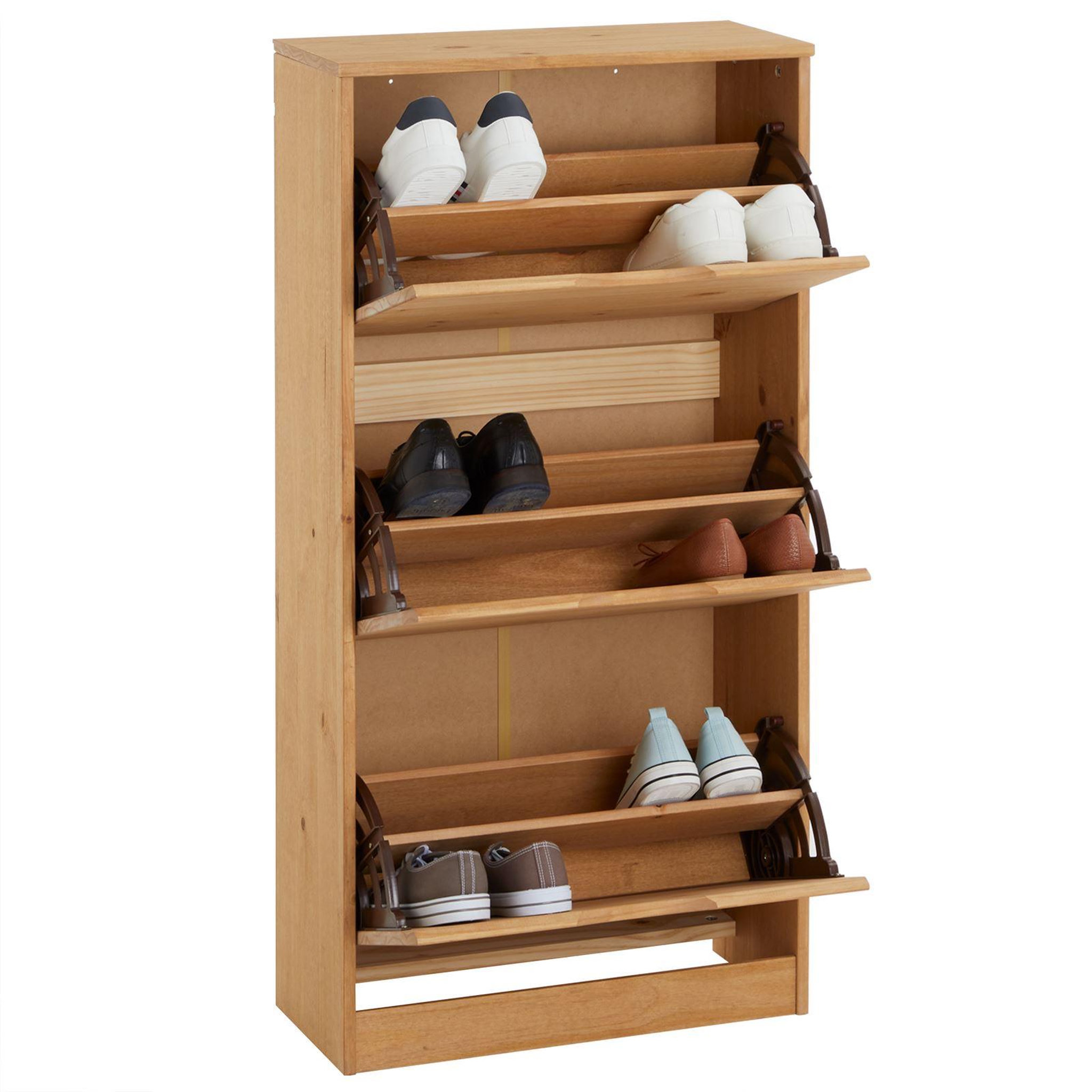 Voir la diapositive 4 : IDIMEX Meuble à chaussures en pin BASIL
