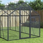 VIDAXL Voliere anthracite 1,79x10x1,85 m aluminium