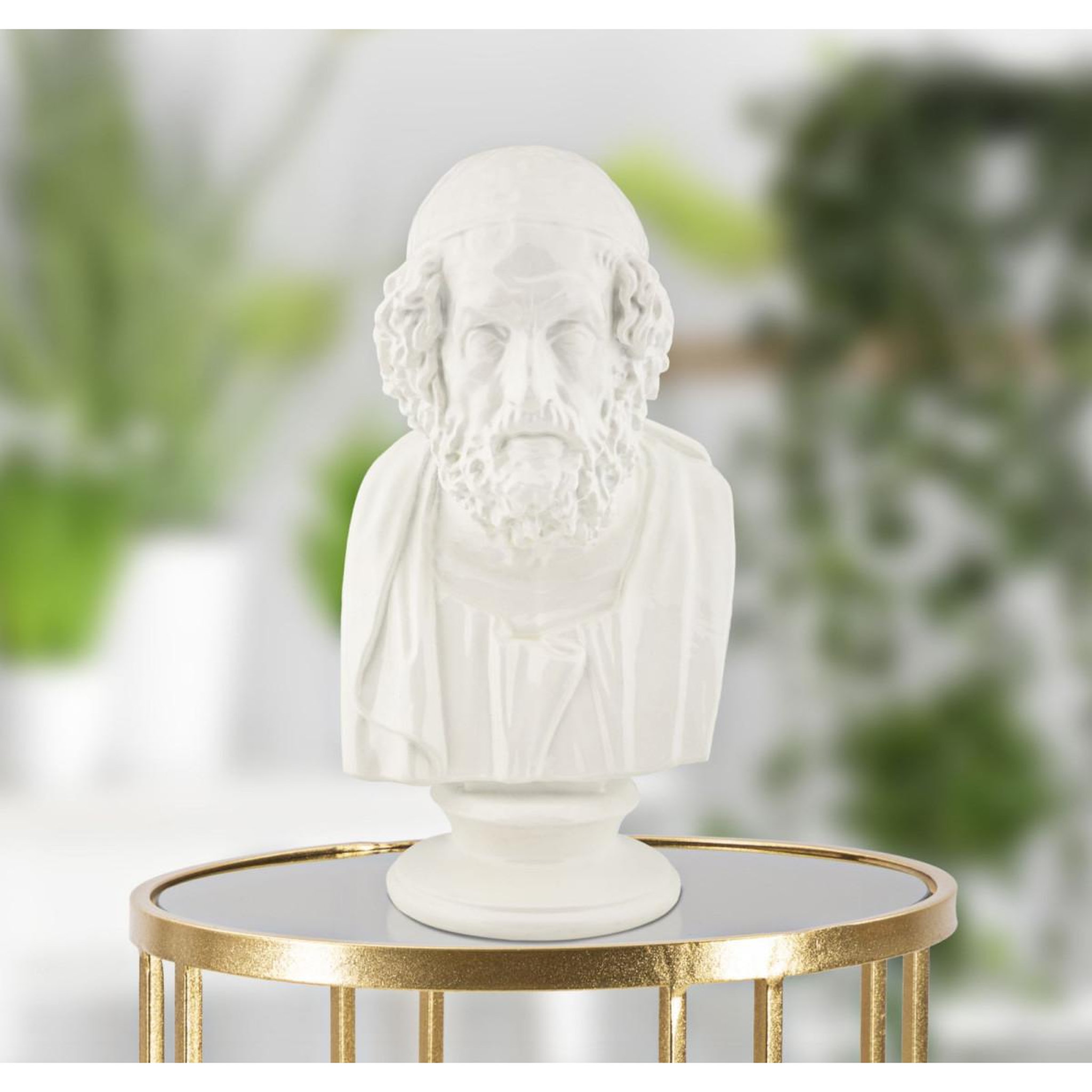 Voir la diapositive 6 : Paris Prix Buste homme en résine  sage  25cm blanc