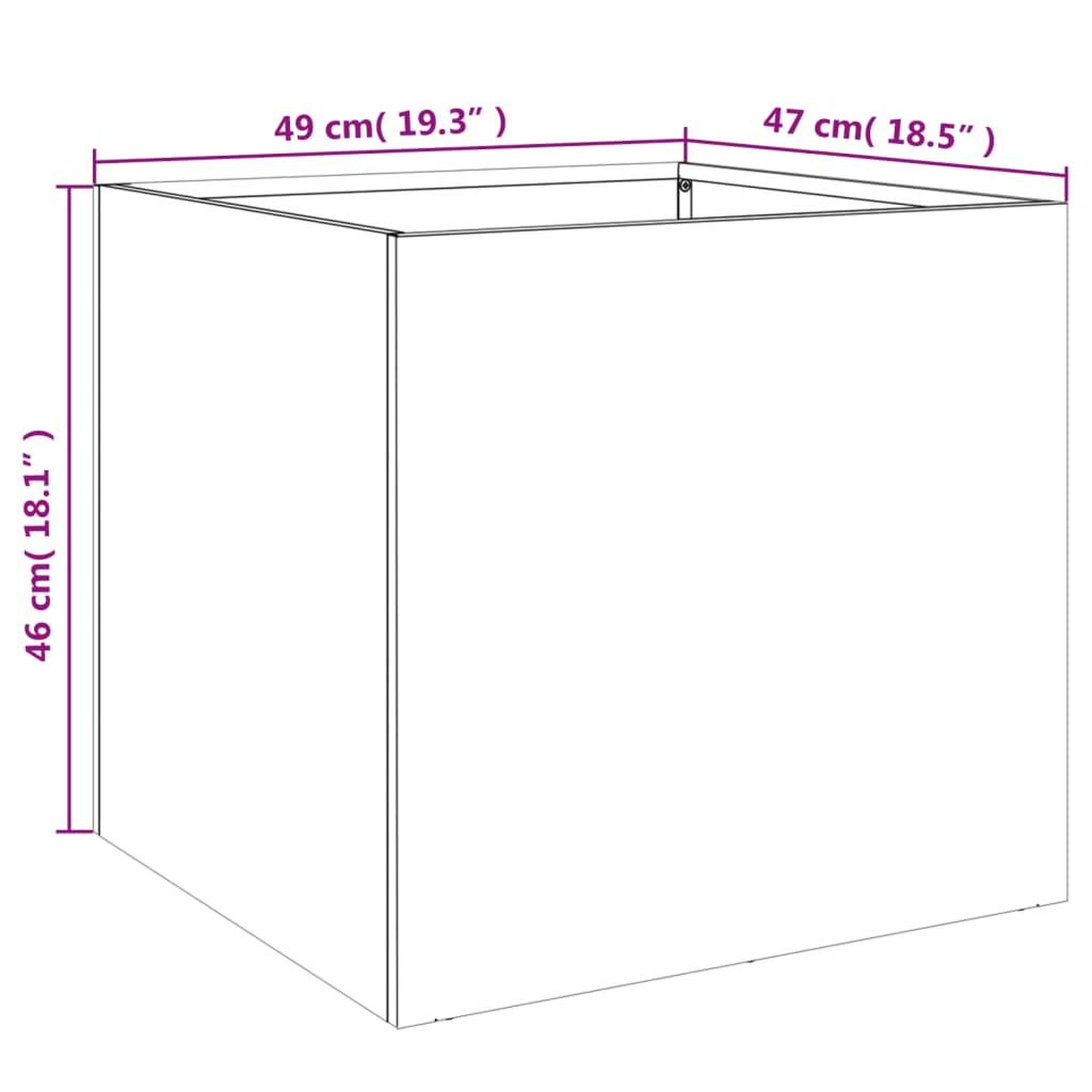 Voir la diapositive 6 : VIDAXL Jardinieres 2 pcs argente 49x47x46 cm acier galvanise