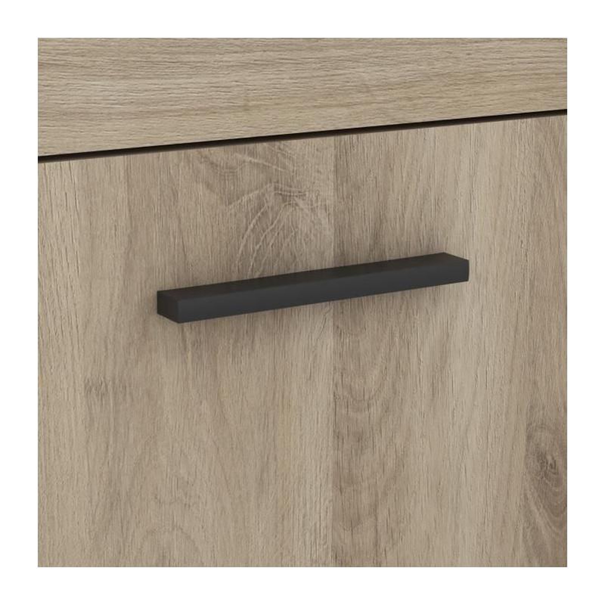 Voir la diapositive 6 : Demeyere Bureau avec rangements - DELPHI - Chene/noir - L126,2 x P59.8 x H93.5cm - DEMEYERE