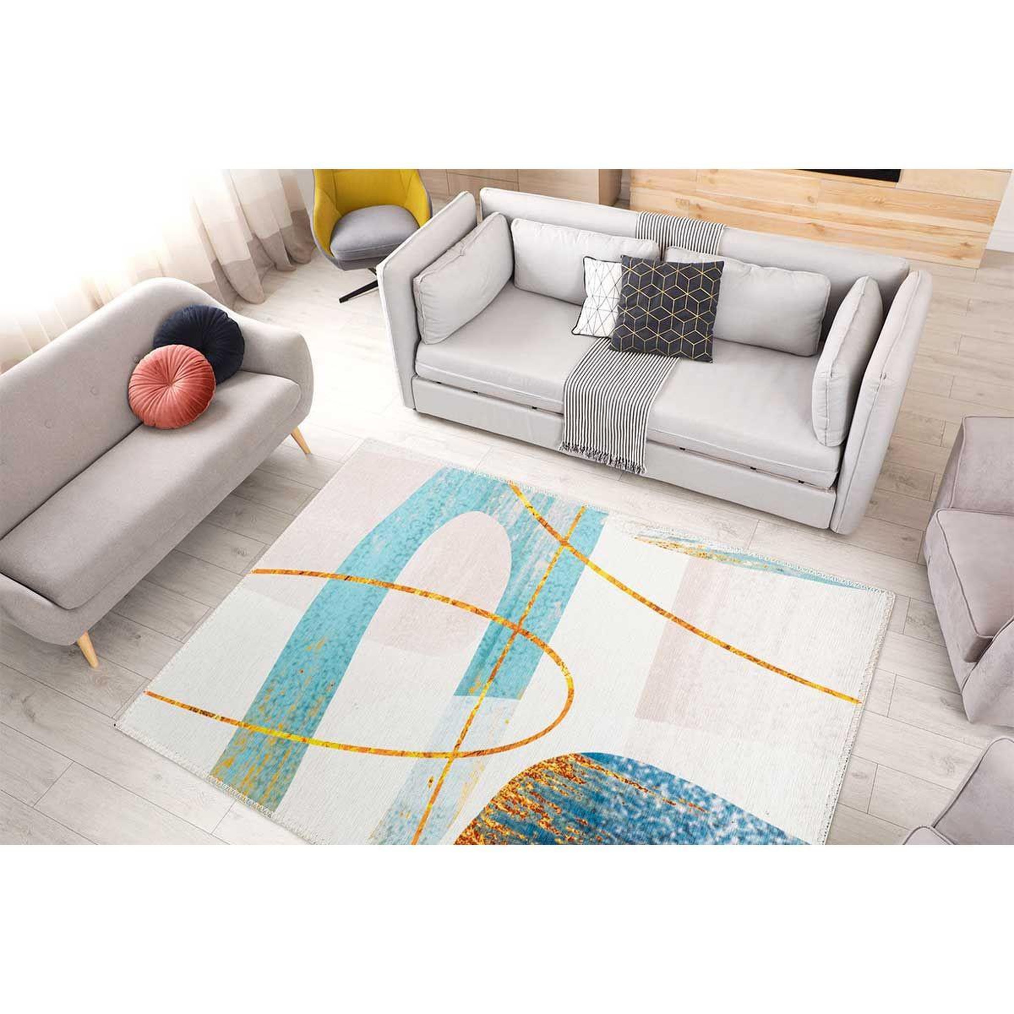 Voir la diapositive 3 : Paris Prix Tapis tissé à poils plats  picassa iv  multicolore