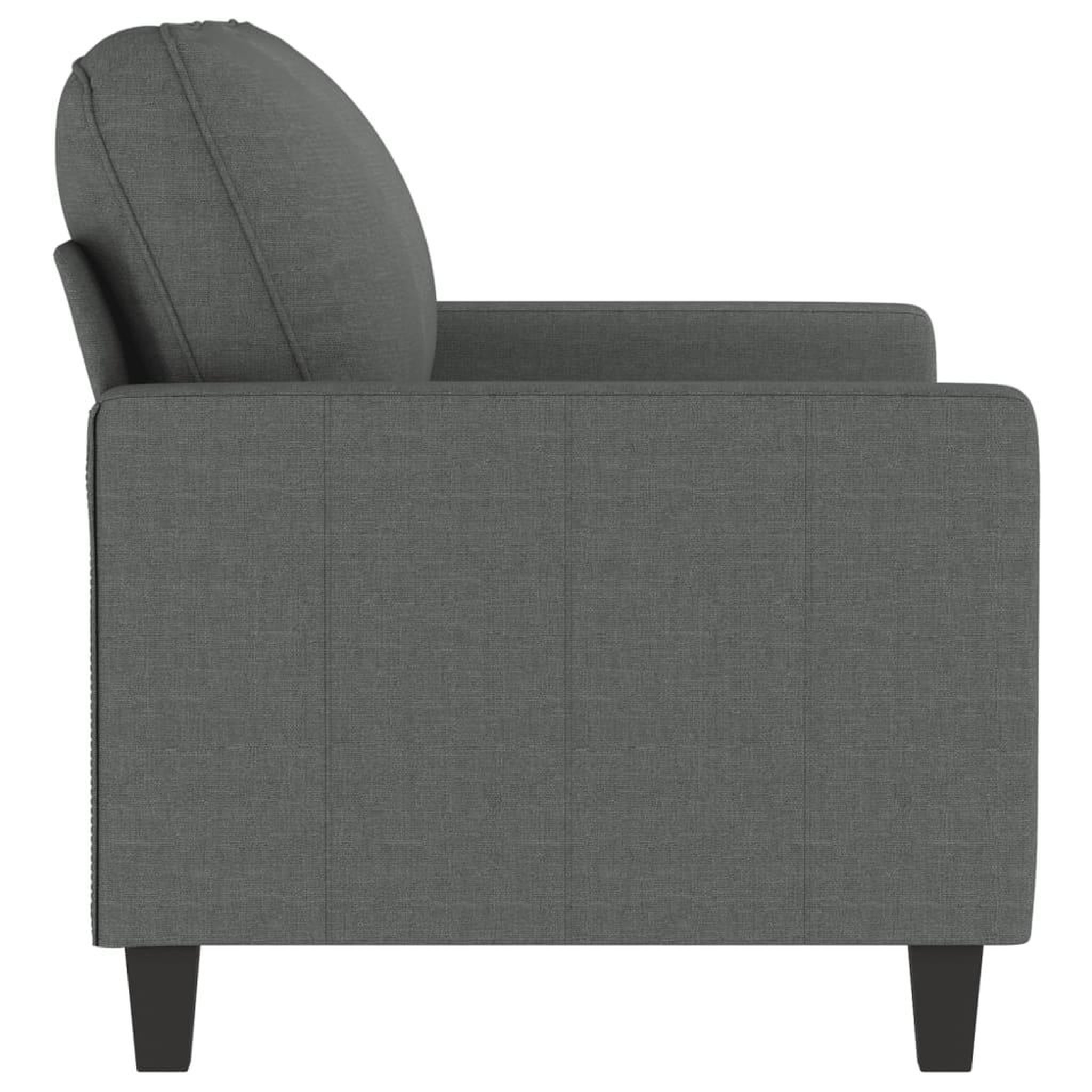 Voir la diapositive 4 : VIDAXL Canape a 2 places Gris fonce 120 cm Tissu