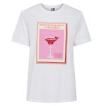 Pieces T Shirt /Rose Femme Pieces Tess. Coloris disponibles : Blanc