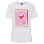 Pieces T Shirt /Rose Femme Pieces Tess. Coloris disponibles : Blanc