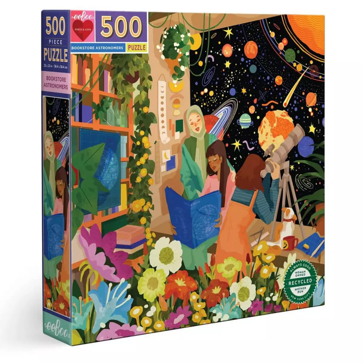 Eeboo Puzzle 500 pièces : Librairie astronomes