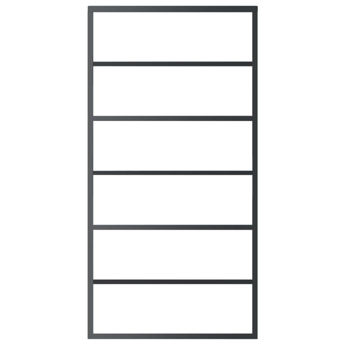 VIDAXL Porte coulissante et quincaillerie Verre et Aluminium 102x205cm