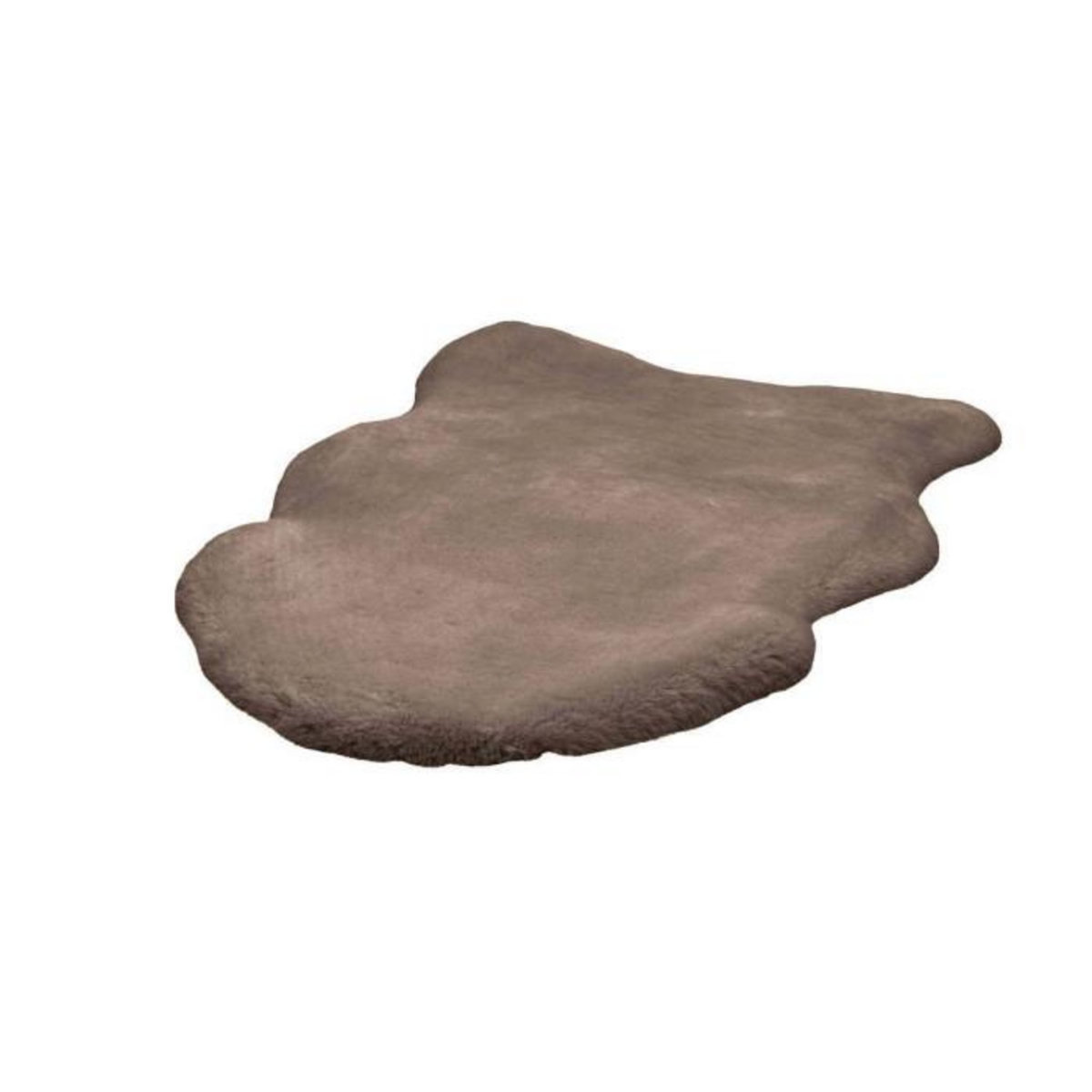 Paris Prix Tapis Uni Doux Poils Longs  Rabbit  60x90cm Taupe