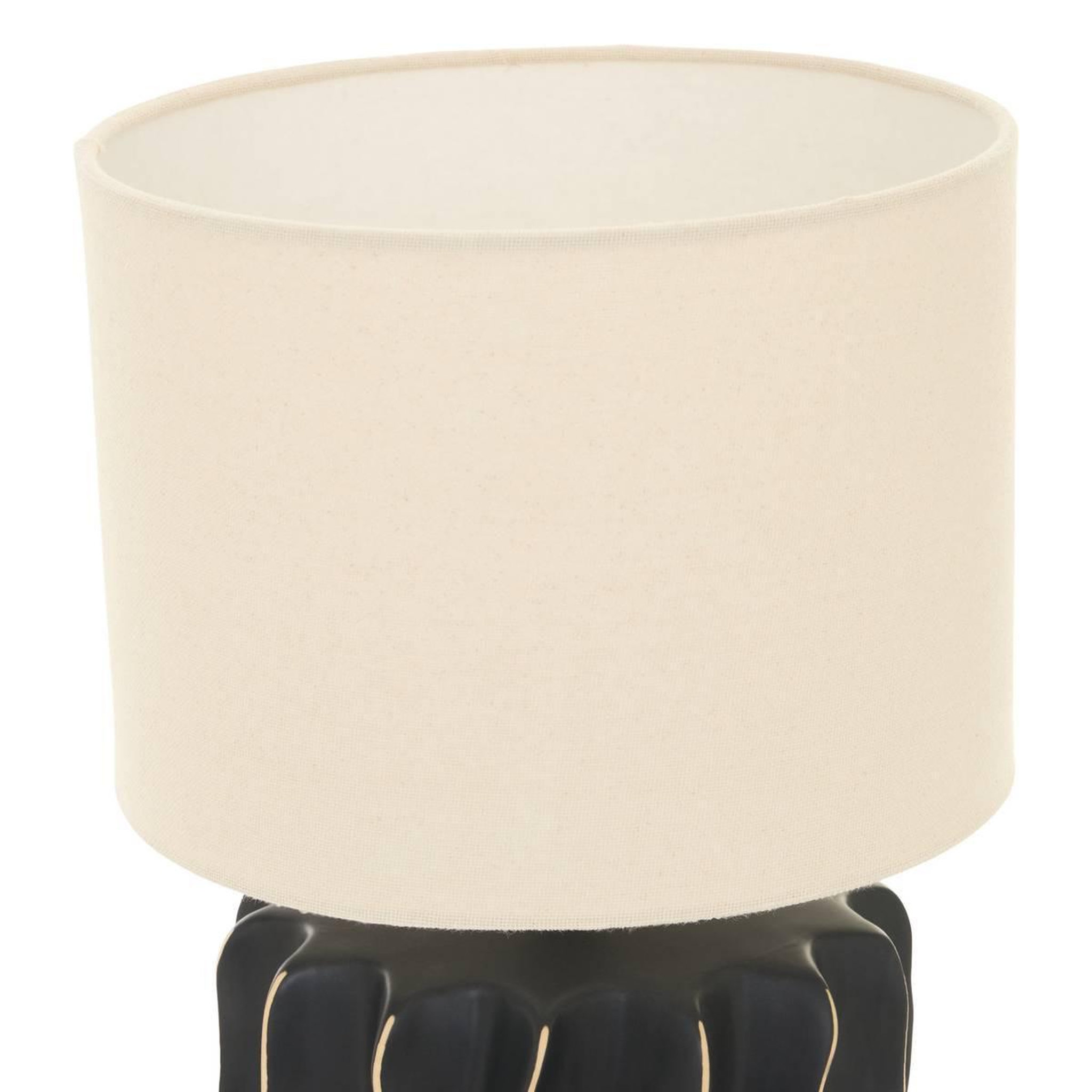 Voir la diapositive 2 : ATMOSPHERA Lampe à poser  malya  35cm noir & lin