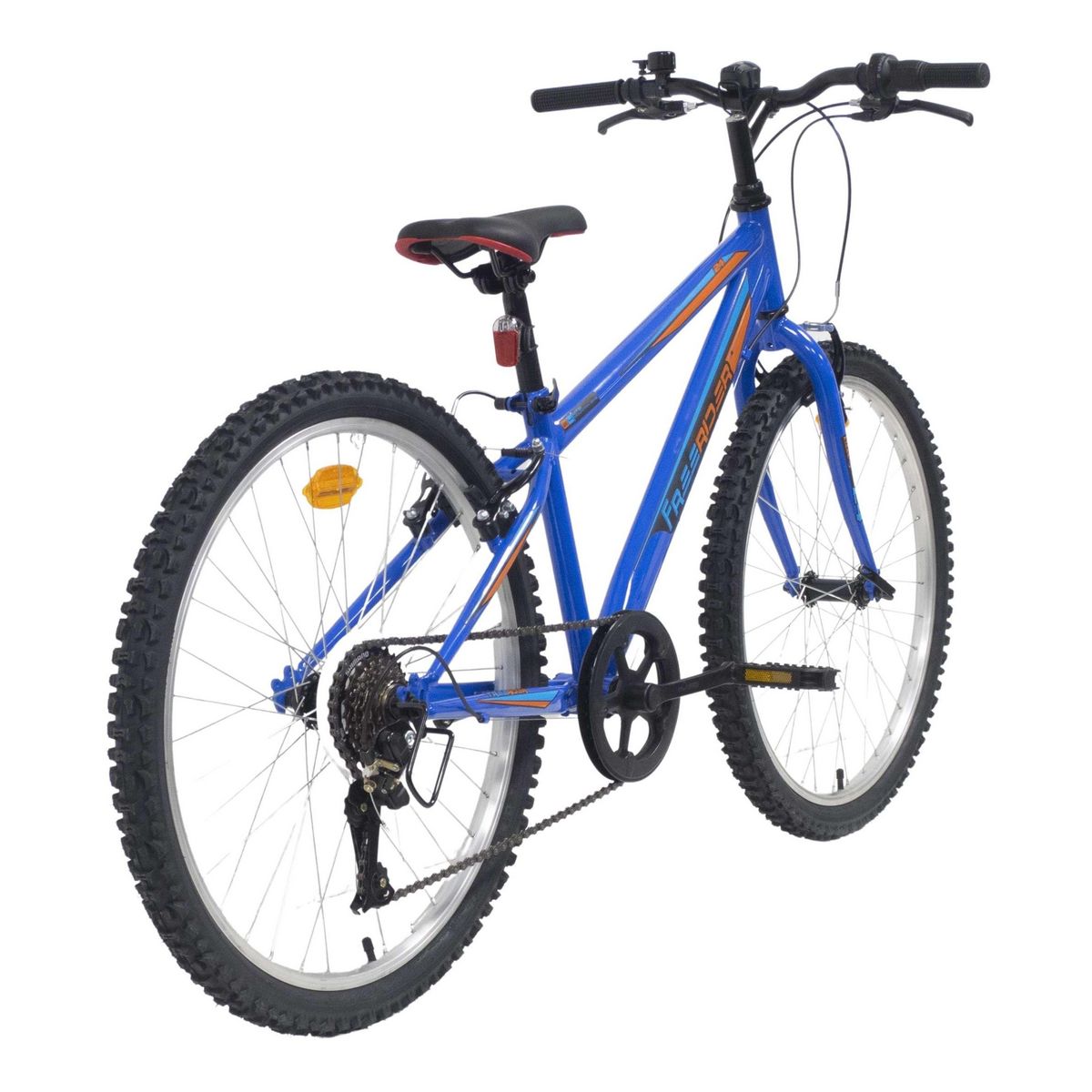 FREERIDER Vélo enfant - VTT 24'' Rigide   Freerider   pour taille de 140 cm à 160 cm - 6 Vitesses - Fourche et cadre rigide en acier - Jantes en aluminium - Freins V-brake