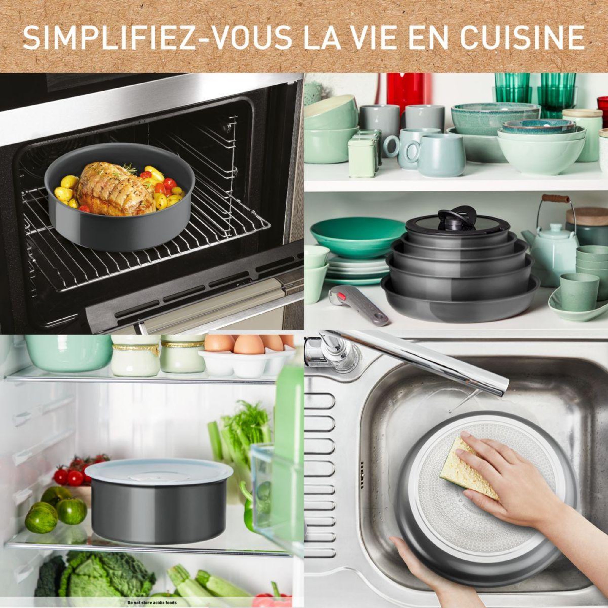 Voir la diapositive 5 : TEFAL Batterie de cuisine renew 6pcs ceramique l2609602