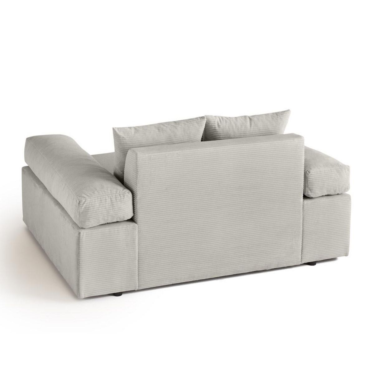 LISA DESIGN Aspen - fauteuil xl - assise profonde - velours côtelé