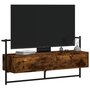 Voir la diapositive 4 : VIDAXL Meuble TV mural chene fume 100,5x30x51 cm bois d'ingenierie