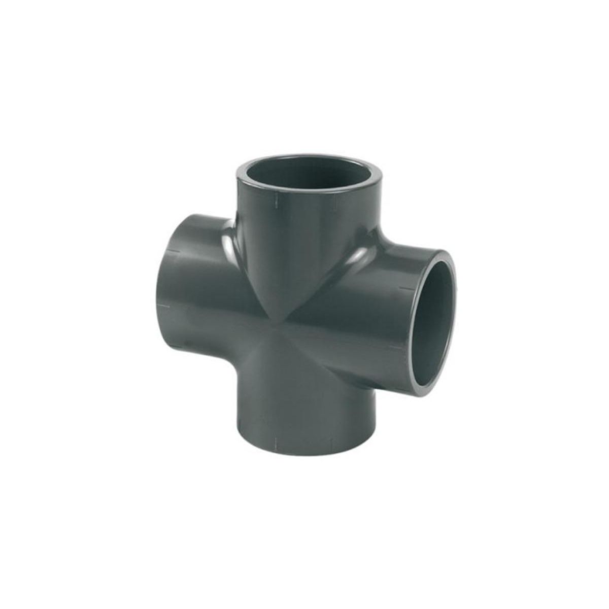 JARDIDECO Croix PVC pression 90° femelle Ø 50 mm - Fitt