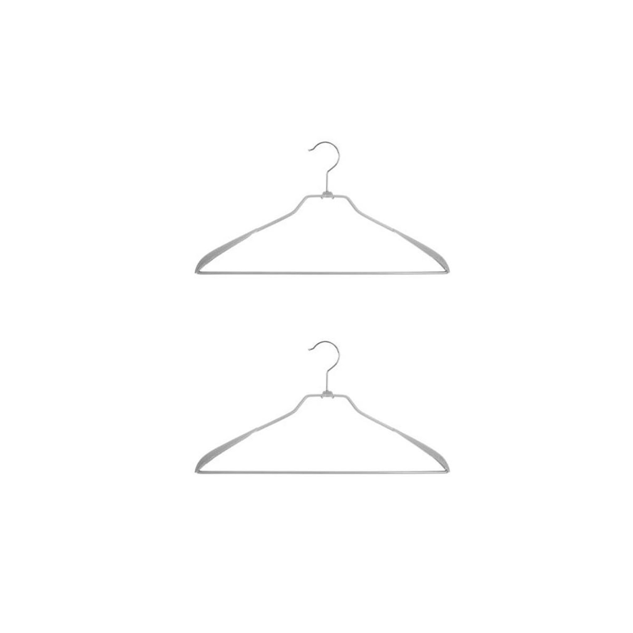 Voir la diapositive 1 : FIVE Lot de 2 Cintres en Métal & PVC 44cm Gris