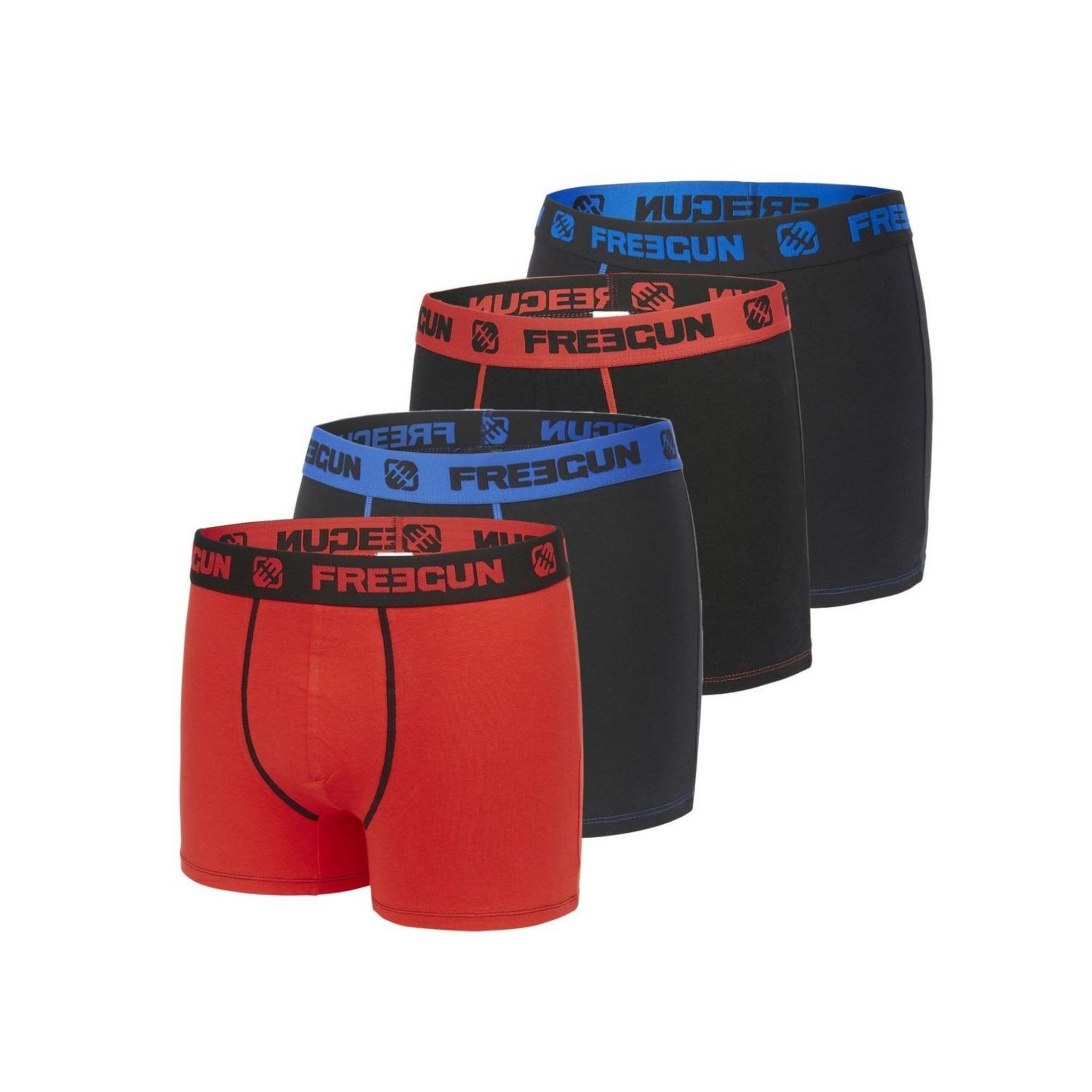 FREEGUN Lot De 6 Boxers Garçon Coton Stretch – Sous-vêtements Confortables Et Colorés Pour Enfant