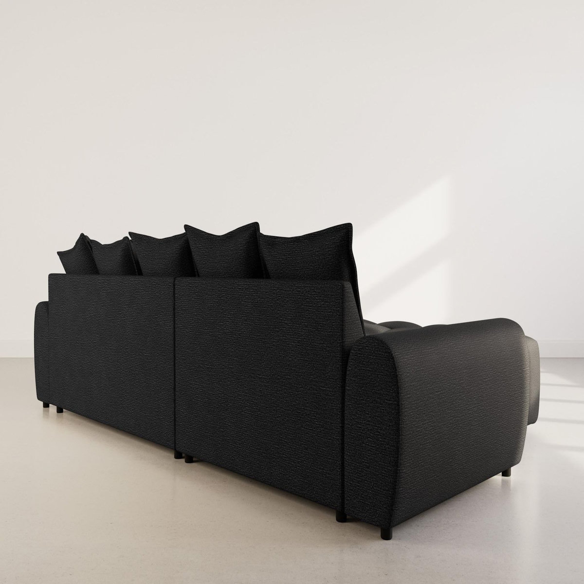 LISA DESIGN Adelaide - canapé d'angle réversible 4 places en tissu texturé