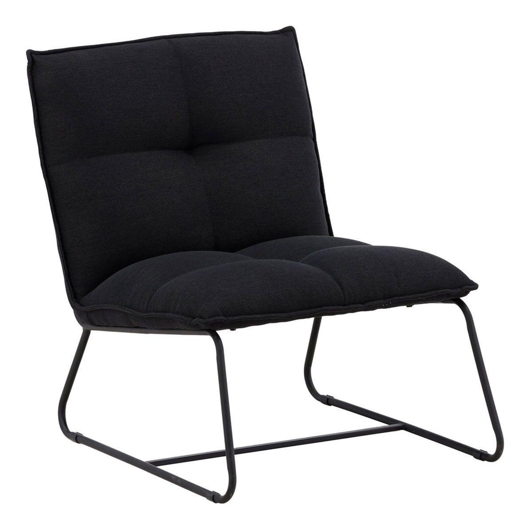 Paris Prix Fauteuil en lin  madison  78cm noir